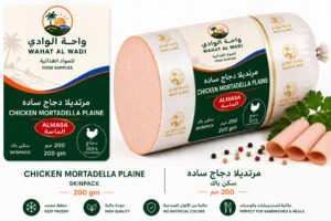 Chicken Mortadella Plain – Almasa Skinpack